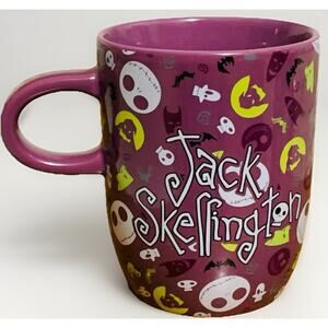 Disney Store Nightmare Before Christmas Jack Skellington 10oz Purple Coffee Mug